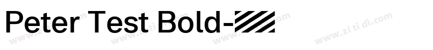Peter Test Bold字体转换